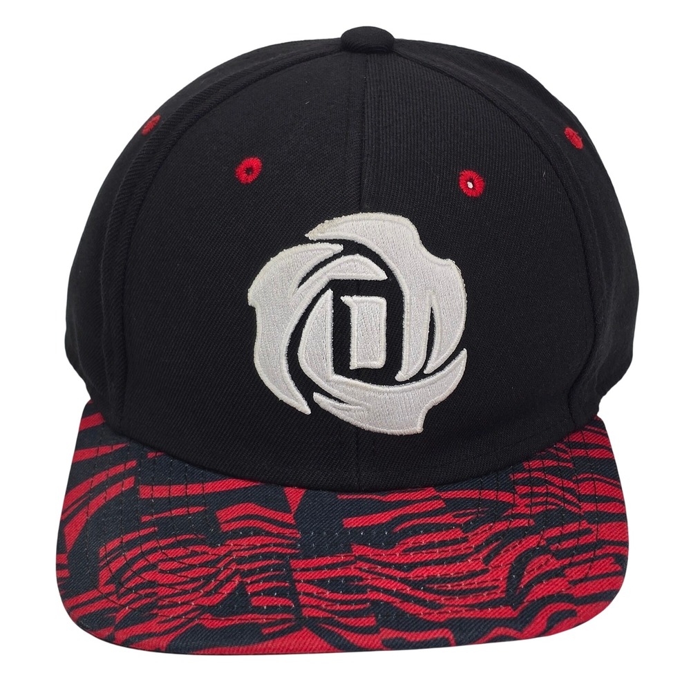 Adidas Derrick Rose D-Rose Hat Cap L/XL Black Red Brim NBA Basketball Streetwear